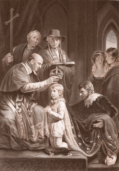 Henrik VI:n kruunaus, kaiverrus A.H. Payne tekijältä John Opie