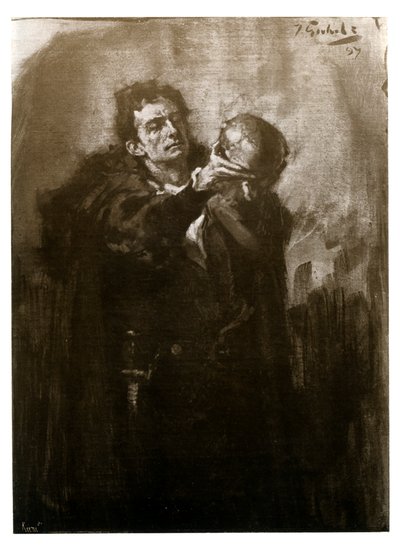 Forbes-Robertson Hamletina, 1800-luvun loppu. tekijältä John Percival Gulich