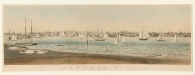 Newport, R.I. / Näkymä Fort Wolcottista, Goat Islandista tekijältä John Perry Newell