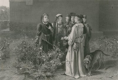 Kohtaus temppelipuutarhassa, kuningas Henrik VI, ensimmäinen osa tekijältä John Pettie