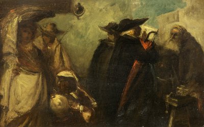 Reliiktien myynti Sevillassa (öljy paneeliin) tekijältä John Phillip