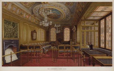 Vanhusten oikeussali. Guildhall, Lontoon kaupunki tekijältä John Phillipp Emslie