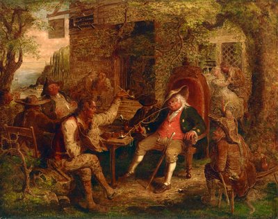 Wolfert Webber majatalossa (Wolfert Webberin kultainen uni) 1857 (Öljy kankaalle) tekijältä John Quidor