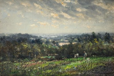 Maisema kaukonäkymällä, 1930. tekijältä John Rabone Harvey