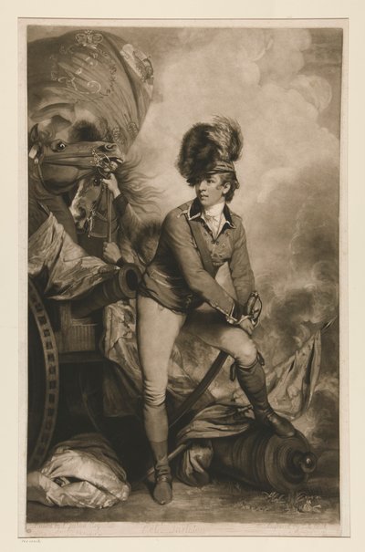 Eversti Tarleton (Sir Bennastre Tarleton, 1754-1883) tekijältä John Raphael Smith