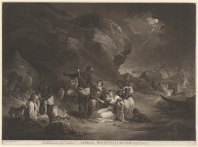 Afrikkalainen vieraanvaraisuus tekijältä John Raphael Smith after George Morland