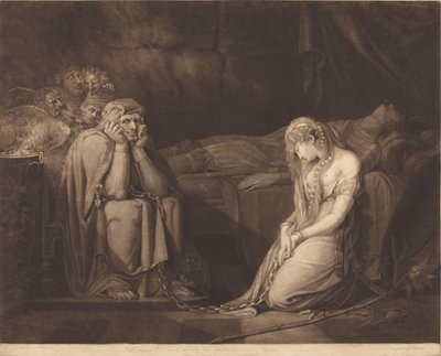 Belisane ja Parcival Urman lumouksen alla tekijältä John Raphael Smith after Henry Fuseli