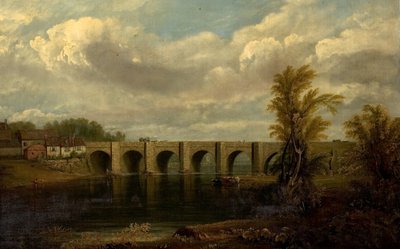 Old Trent Bridge, Nottingham, 1825 tekijältä John Rawson Walker