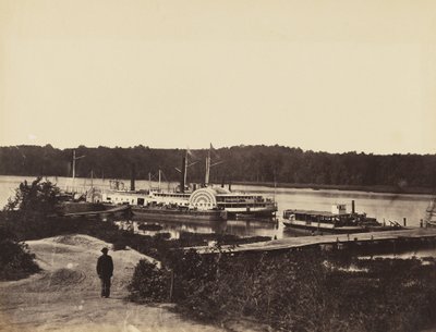 Lääkintätarvikevene Plauter, Appomattox., tammikuu 1865 (albumiinipainatus kiinnitetty kudospaperille) tekijältä John Reekie