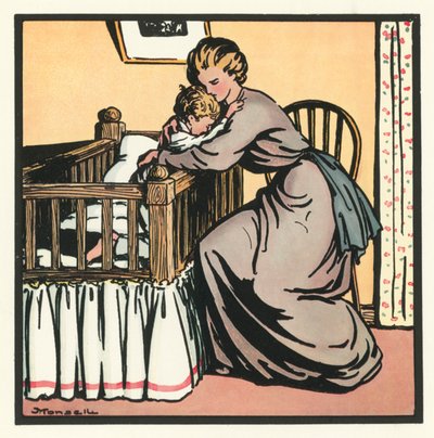 Kensington Rhymes: Hyvää yötä (väri litho) tekijältä John Robert (after) Monsell