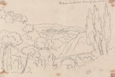 Castel del Boscon ja La Scalan välissä tekijältä John Robert Cozens