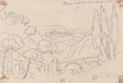 Castel del Boscon ja La Scalan välillä tekijältä John Robert Cozens