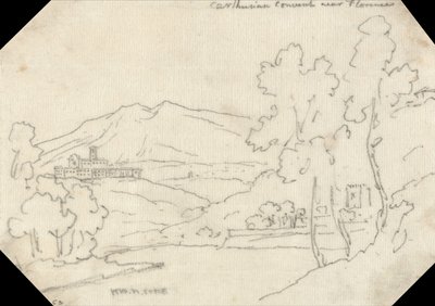 Kartusialaisluostari Firenzen lähellä tekijältä John Robert Cozens