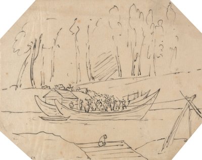 Karjaa veneessä tekijältä John Robert Cozens