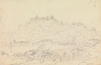 Monte Olivetton luostari Firenzen lähellä tekijältä John Robert Cozens
