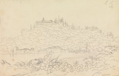Monte Olivetton luostari Firenzen lähellä tekijältä John Robert Cozens