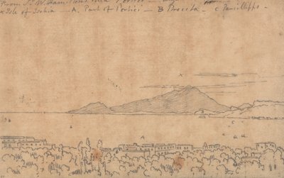 Sir W. Hamiltonin huvilasta, Portici, 12. elokuuta. tekijältä John Robert Cozens