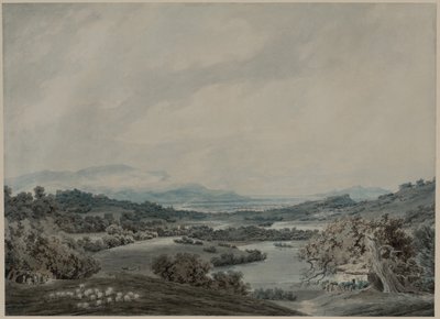 Italian maisema, n. 1790-1792. tekijältä John Robert Cozens