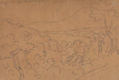 Vicon järvi Viterbon kukkulalta tekijältä John Robert Cozens