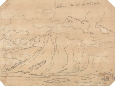 Järvi Mont Ceniksen huipulla tekijältä John Robert Cozens