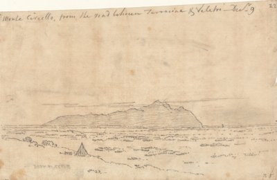 Monte Circeo Terracinan ja Velletrin väliseltä tieltä käsin tekijältä John Robert Cozens