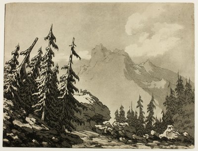 Männyt vuoristossa tekijältä John Robert Cozens