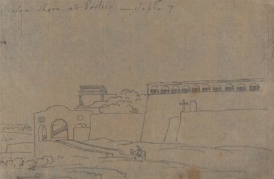 Merenranta Porticissa, 7. syyskuuta tekijältä John Robert Cozens