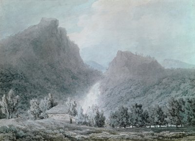 The Falls of Lodoren (wc paperilla) tekijältä John Robert Cozens