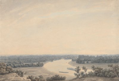 Thames Richmond Hilliltä katsoen lounaaseen tekijältä John Robert Cozens