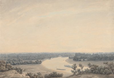 Thames Richmond Hilliltä lounaaseen katsottuna tekijältä John Robert Cozens
