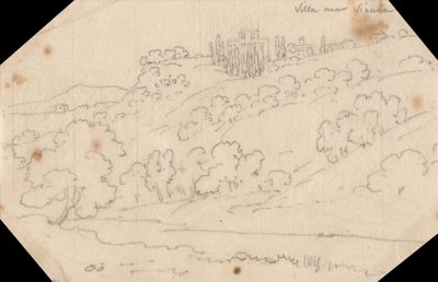 Huvila lähellä Sienaa tekijältä John Robert Cozens