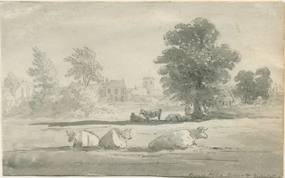 Aldridge - pappila: kynä- ja pesupiirustus, nd [1800-luku] tekijältä John Robert Fernyhough