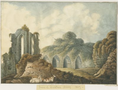 Croxden Abbey: vesivärimaalaus tekijältä John Robert Fernyhough