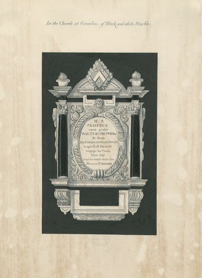 Ingestre Church - taulu Frances Chetwyndille: maalaus ja [1800-luku] (maalaus) tekijältä John Robert Fernyhough