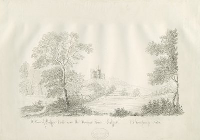 Stafford Castle - Lähellä Newport Roadia: kynä- ja mustepiirustus tekijältä John Robert Fernyhough