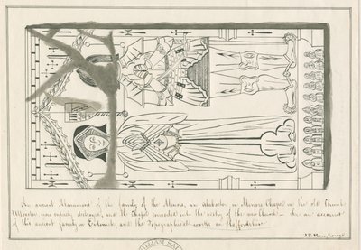 Uttoxeterin kirkko - Alaikäisten perheen hauta: kynä- ja mustepiirustus, nd [1800-luvun puoliväli] tekijältä John Robert Fernyhough
