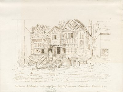 Uttoxeter Town - Ale Warehouse: kynä- ja mustepiirustus ja [?1800-luvun puoliväli] tekijältä John Robert Fernyhough