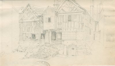 Uttoxeter Town - [Ale Warehouse]: lyijykynäpiirros ja [?1800-luvun puoliväli] (piirustus) tekijältä John Robert Fernyhough