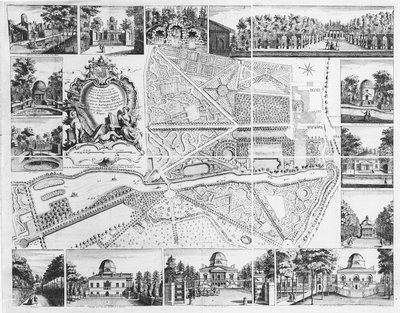 Chiswick-talo Chiswickin suunnitelmasta, 1736 tekijältä John Rocque
