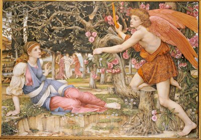 Rakkaus ja neito, 1877 tekijältä John Roddam Spencer Stanhope
