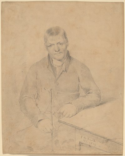 Mies istuu pöydän ääressä tekijältä John Rubens Smith
