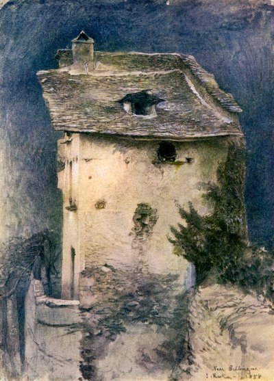 Rikkoutunut mökki, 1800-luku. tekijältä John Ruskin