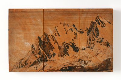 Aiguille Du Midi, Ranska (kynä & muste ja akvarelli puulle) tekijältä John Ruskin