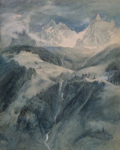 La Cascade de la Folie, Chamonix tekijältä John Ruskin