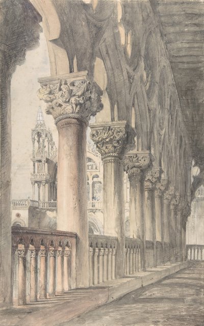 Herttuapalatsin loggia, Venetsia, 1849-50. tekijältä John Ruskin