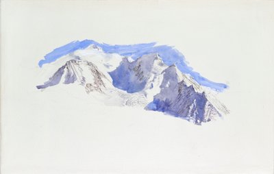 Mont Blanc Saint-Martin-sur-Arvelta lokakuulta 1874 tekijältä John Ruskin