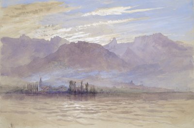 Aamu keväällä, koillistuulen kanssa, Veveyssä, touko-kesäkuu 1849 tai 1. toukokuuta 1869 tekijältä John Ruskin