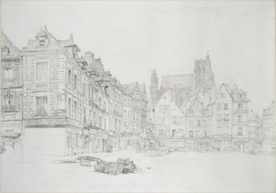 Study for Detail of the Market-Place, Abbeville, syys-lokakuu 1868 tekijältä John Ruskin