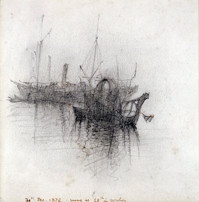 "Study of Shipping", 1876 tekijältä John Ruskin