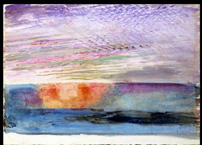 Auringonlasku Herne Hillillä Lontoon savun läpi, 1876 tekijältä John Ruskin